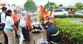 CSS particip en simulacro contra incendio en Herrera