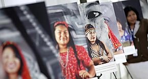 Retratos de lderes indgenas de Panam ocupan el Metro