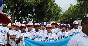 Campeones de Bisbol Panamericano Sub12 abanderados de los 196 aos de la gesta patritica del 10 de noviembre