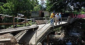 Se reconstruye puente colapsado en la 24 de Diciembre y Tocumen