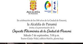 Alcalda invita a concierto de la Orquesta Filarmnica