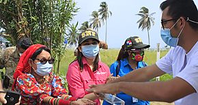 Ministra de Gobierno inaugura el Centro de Operaciones para el Control del Covid19 en Guna Yala 