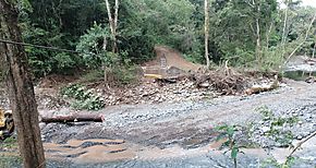 Inici esta semana los trabajos de construccin del nuevo puente vehicular sobre el caudaloso ro Gualaca