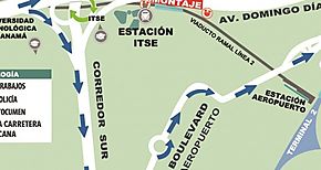 Cierre total de la Ave Domingo Daz a la altura del INADEH por montaje de la segunda pasarela de la Estacin ITSE