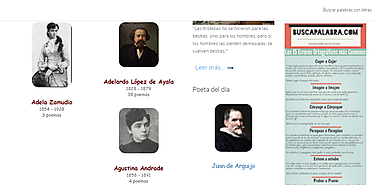 Buscapalabracom incorpora la antologa potica de los poetas y poetisas ms importantes en lengua espaola 