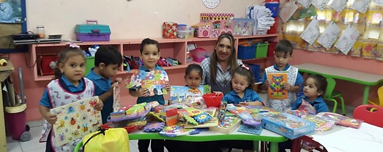 Los Santos recibe insumos y materiales didcticos para los pequeines de los CAIPI