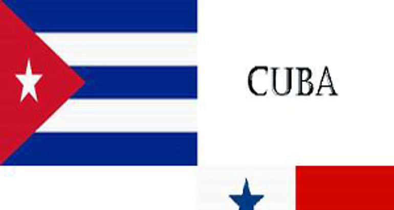 cuba y  panama banderas