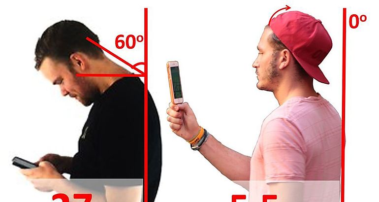 Cabeza y celular 