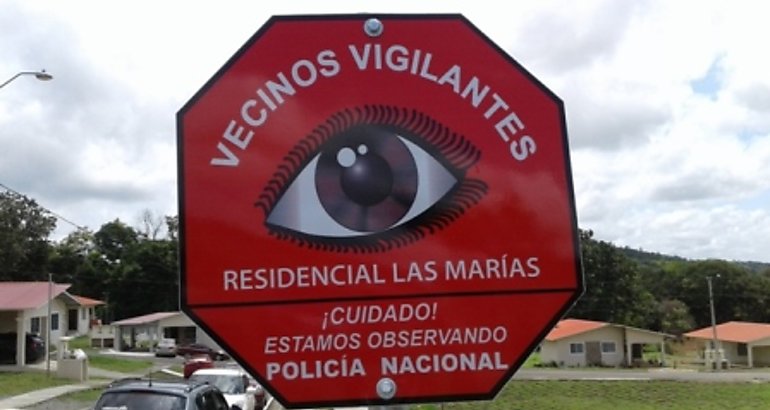 Cartel Vecinos Vigilantes