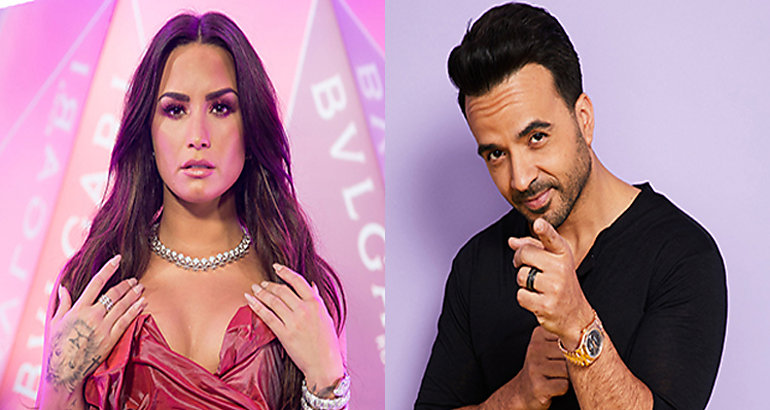 Luis Fonsi junto a la estadounidense Demi Lovato