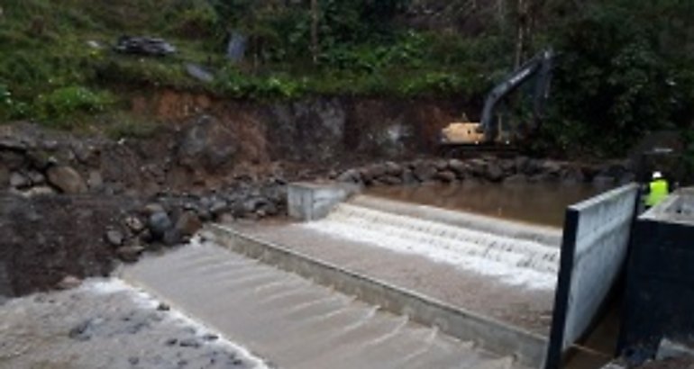 Obras del sistema de riego de Alto Bambito