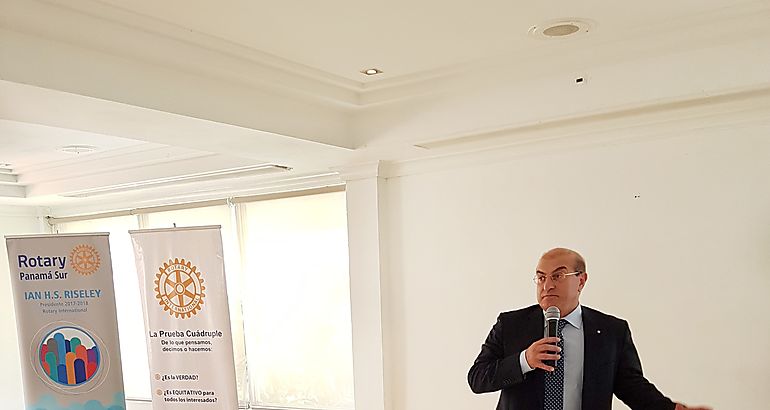 ENCARGADO DE NEGOCIOS DE LA UNION EUROPEA VISITA CLUB ROTARIO PANAM SUR