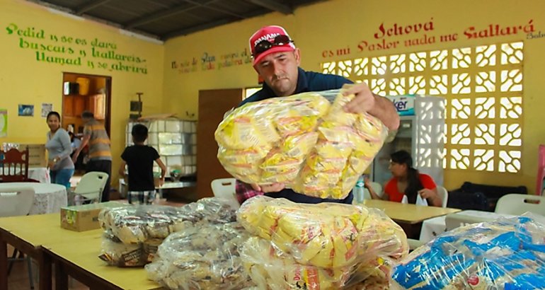 Entrega de la primera jornada de alimentos 2018 a comedores comunitarios en Cocl