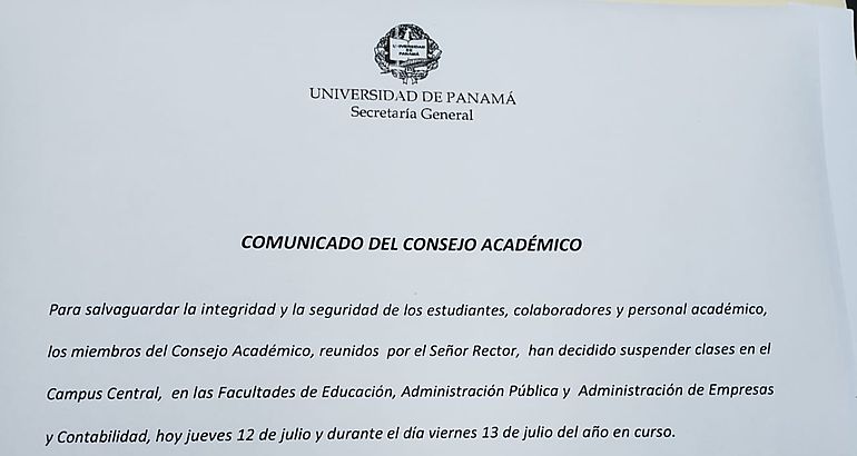 Se suspenden clases en la UP por protestas