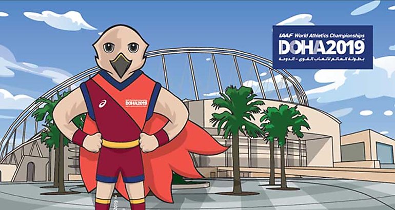 mascota del Mundial de Atletismo Doha2019