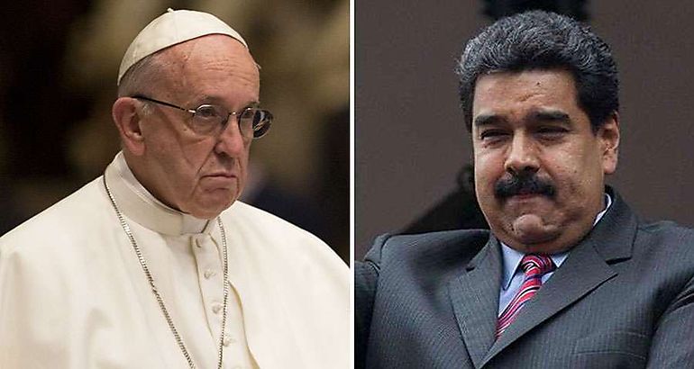 Papa Francisco y Nicols Maduro 