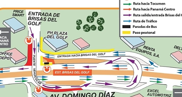 Cierres en Brisas del Golf por trabajos de la Lnea 2 
