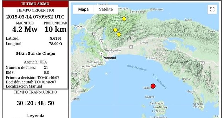 Sismo de magnitud 42 sacudi a Panam