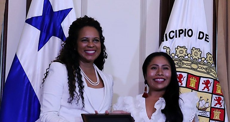 Actriz mexicana Yalitza Aparicio recibio Llave de la Ciudad de Panam y es declarada Husped de Honor
