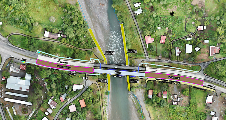  puente vehicular gemelo sobre el ro Chico Tramo David  Concepcin