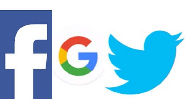 Google Facebook y Twitter