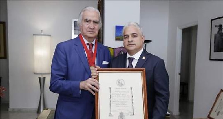 Presidente de la CSJ recibe reconocimiento de la Fundacin Carlos III de Espaa