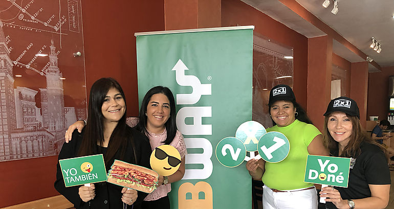 SUBWAY logra 27500 porciones de comida para la Fundacin Banco de Alimentos Panam