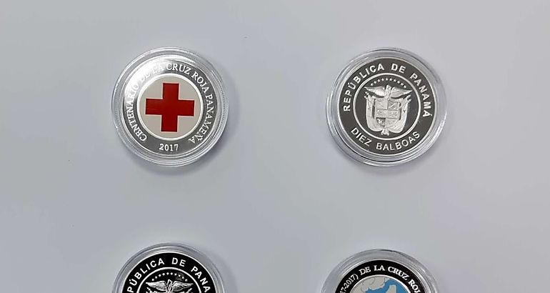 Circulan monedas alusivas al centenario de la Cruz Roja de Panam