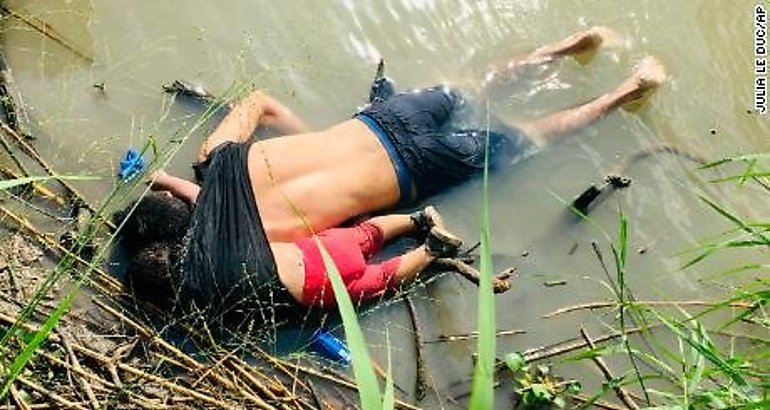 Padre e hija ahogados ilustra la crisis de migrantes 