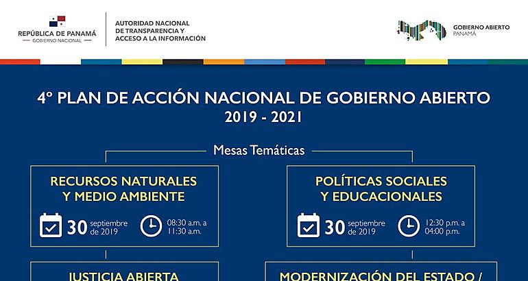 4 Plan de Accin Nacional de Gobierno Abierto Panam 2019  2021
