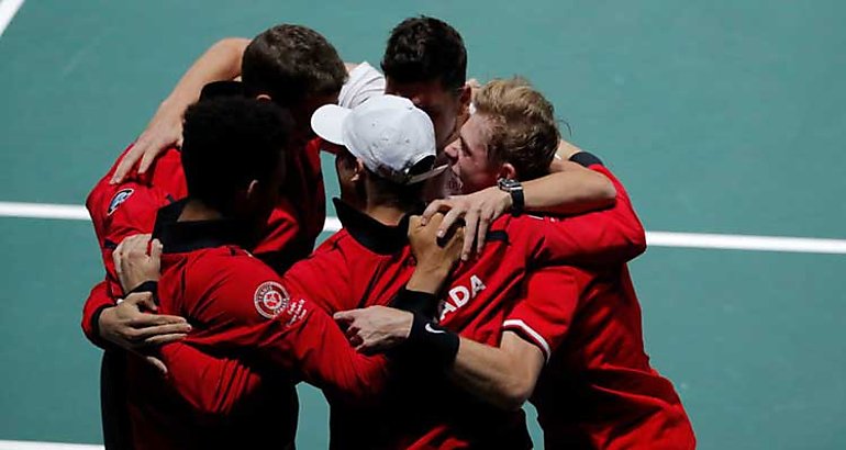 Canad clasifica primero a cuartos de final en Copa Davis de tenis