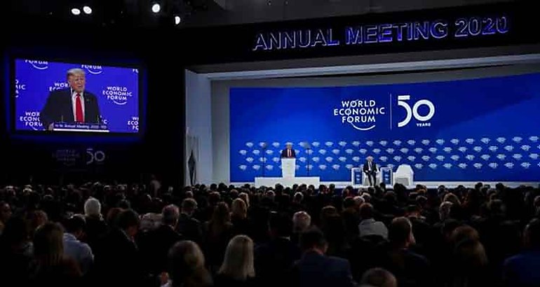 Trump niega en Davos efectos del cambio climtico