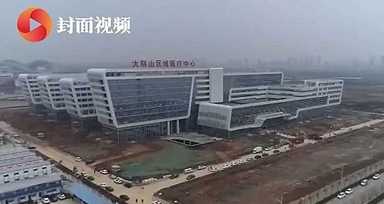 Completado primer hospital en Wuhan China para tratar coronavirus