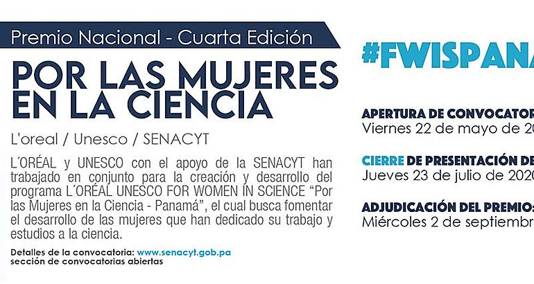  Premio Nacional LOral  UNESCO Por las Mujeres en la Ciencia 2020