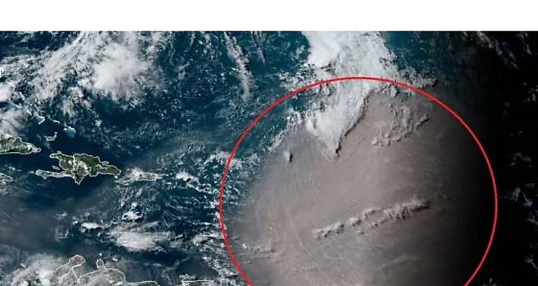 nube de polvo del Sahara 