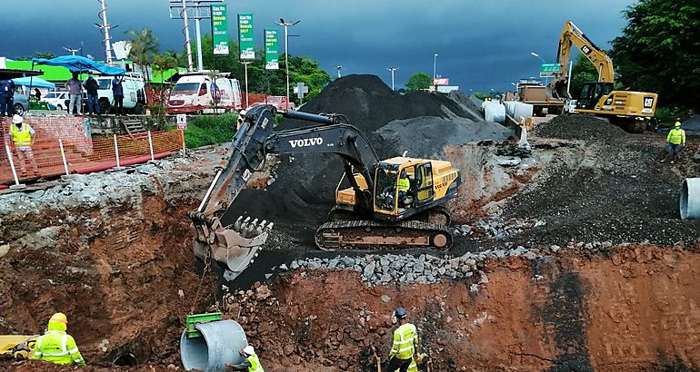 En un 70 por ciento avanzan trabajos de reparacin de va colapsada en Arraijn  