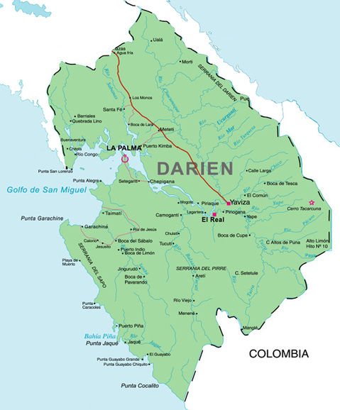 mapa Darién 