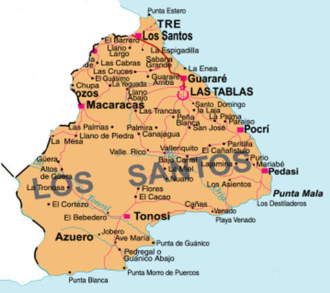 mapa los santos