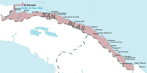 mapa guna yala