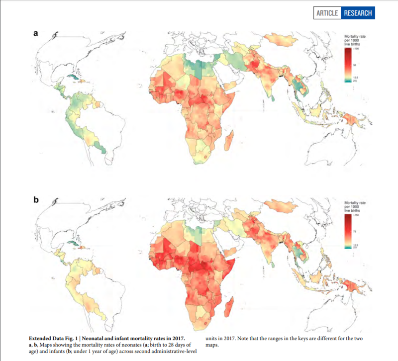 Mapa de mortaliad infantil
